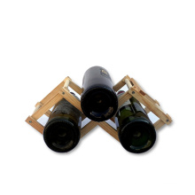 Factory direct apply metal bottles wine rack DIY wooden wine display rack